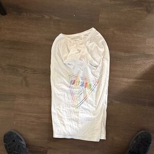 Guess White Shirt with Colorful Graphic
